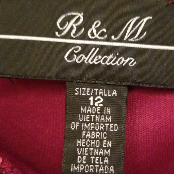 Wine red capped dress - Picture 7 of 7